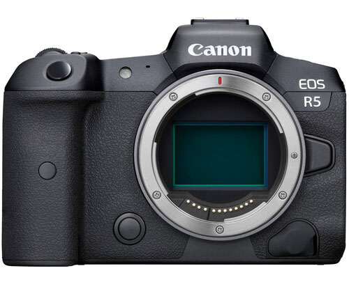 canon eos r5 front