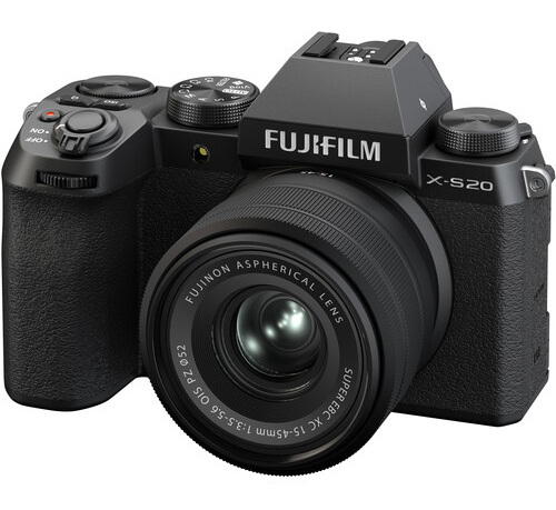 Fujifilm X-S20 with lens