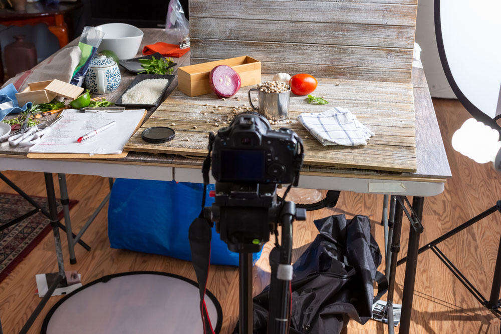 food photography behind the scenes