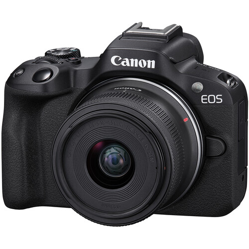 canon eos r50 front with lens