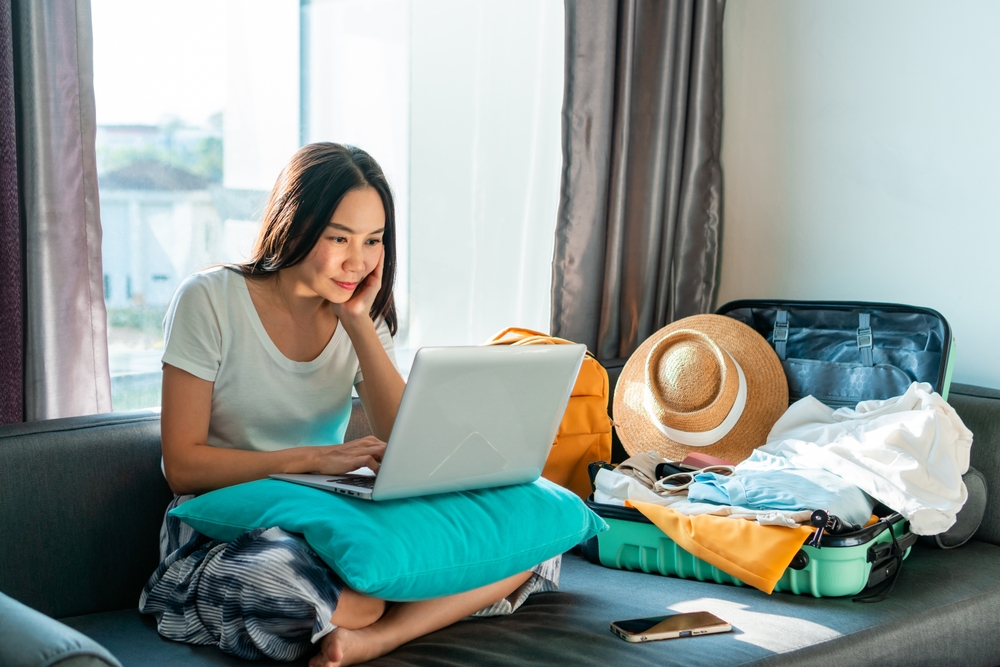 woman preparing for travel